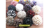 Beaded Finger Rings Flowers Designs